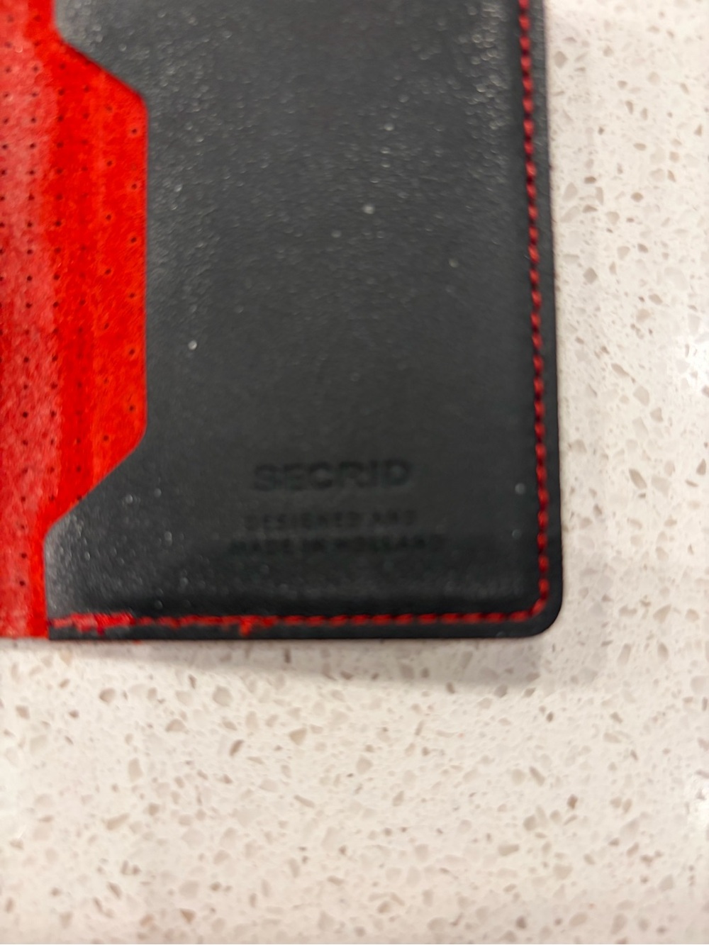 Secrid Twinwallet Black Perforated Leather Red Stitching RFID Wallet - Picture 3 of 7